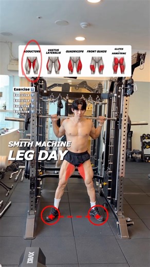 🔸Smith Machine Leg Workout🔥 #gymtips #fitnesstips #legs #legday