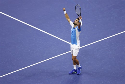 606K views · 10K reactions | Novak Djokovic is heading back to the US Open finals after a semifinal thriller! | US Open Tennis Championships | Facebook