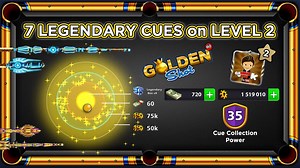 2.3M views · 49K reactions | 8 Ball Pool Level 2 - Cash 720 Coins 1.5M - 7 Legendary Cues - 60 Golden Shots - Gaming With K Telegram Channel: t.me/GamingWithK YouTube Channel: www.youtube.com/c/gamingwithk | Gaming with K | Facebook