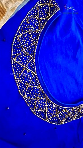 Easy Bead work for Churidar/Kurti Malayalam| Hand Embroidery Beads work Neck Design #shorts