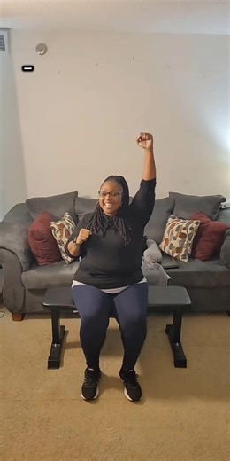 Emphasis on the have fun and enjoy the journey, that's where the hidden gems are! ❤️❤️ #seatedworkout #chairworkout #lowimpactworkout #beginnerfitness #plussizefitness