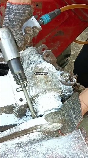 Pneumatic tool air hammer die grinder carbide burr remove rust stuck metal machine or vehicle#shorts