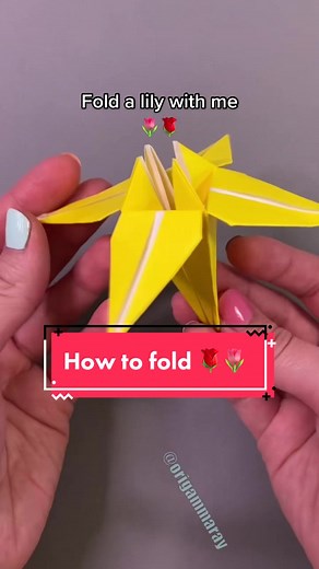 Simple Origami Lily Flower Tutorial