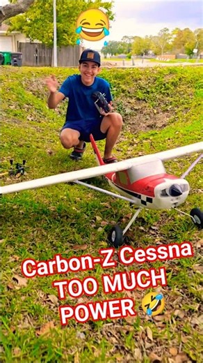 CRAZIEST TAKEOFF🤣🤣 CARBON-Z UPGRADED too much power #subscribe #fyp #shorts #foryou #rcplane