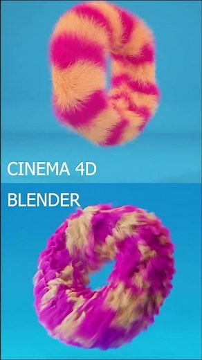 Cinema 4D vs Blender - Smooth Hair Animation #shorts #video #blender #cinema4d
