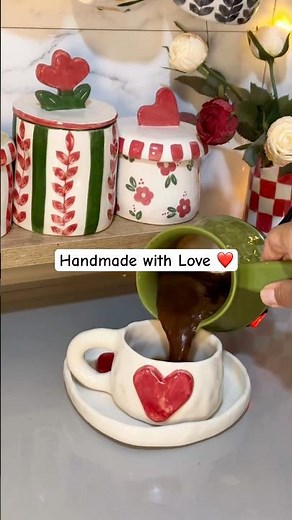 How I Made This Heart Mug & Plate ❤️ Full Tutorial