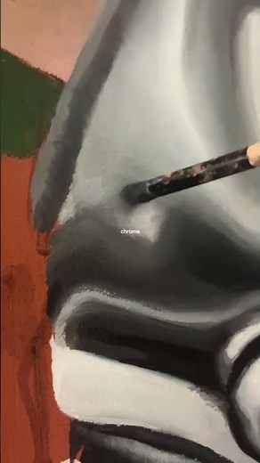 How I painted chrome using normal colours, no metallic paint
