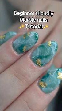 Beginner, friendly marble, nail tutorial #nails #nailgelart #nailtechnician #foryou #nailart #fypシ