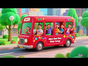 Mini Red Bus Ride Song | Fun Preschool Song & Nursery Rhyme | Kids Sing-Along