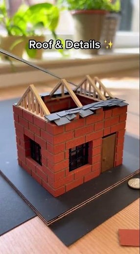 Building a Stunning Ultra-Realistic American Mini Tiny brick house with Luxury Detail 🇺🇸 #tinyhouse