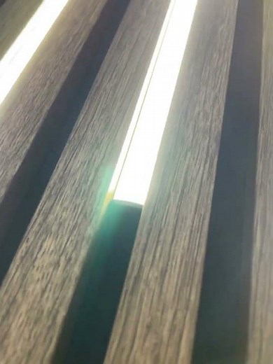 Lampy LED super slim do lameli ściennych - lamele drewniane