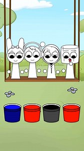 Perfect Puzzle Challenge 2 - Jump into the correct color bucket | Incredibox Sprunki 💖💕😵 #sprunki #animation #trending #incredibox | DotClax