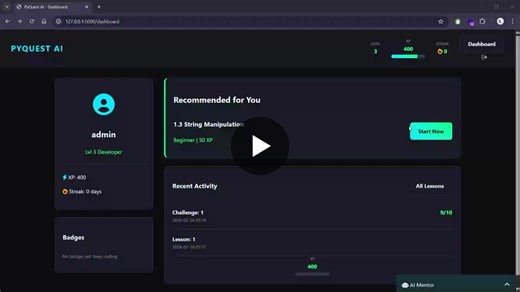 PyQuest AI: Gamified Python Learning Platform with LLM | V S Hari Haran posted on the topic | LinkedIn
