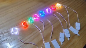 VOOKRY 8 Pack 30 LED Fairy Lights Battery Operated String Lights - 10 ft Mini Silver Wire Firefly Starry Moon Lights for DIY Crafts Wedding Party Table Centerpieces Bedroom Christmas(Cool White)