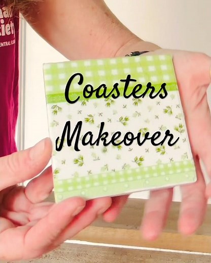 DIY Coasters Makeover #decoupage #diy #giftideas #christmasgiftideas