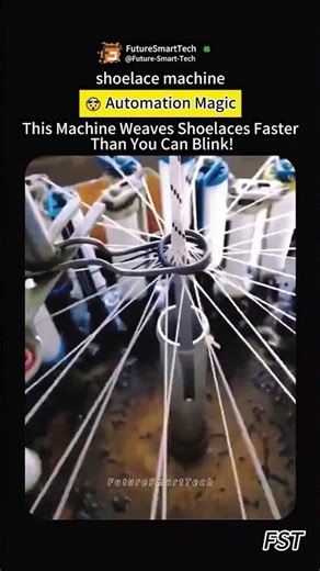 This Machine Weaves Shoelaces Faster Than You Can Blink! 🤯 Automation Magic