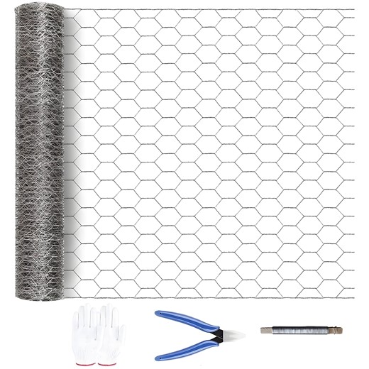 47" x 100ft Silver Galvanized Metal Hexagonal Chicken Wire Mesh,21-Gauge Rust-Resistant Wire for Garden Protection,Floral Arrangements and DIY Crafts