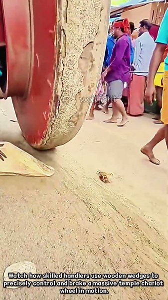 How They Control Giant Chariot Wheels! #Tradition #Culture #Festival
