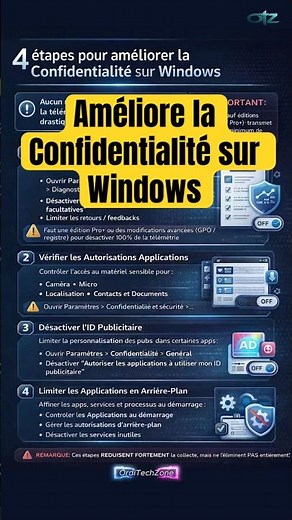 Confidentialité Windows : 4 étapes simples ✅🔒