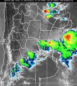 27 MAR | 12:35h ⛈️ Se generan tormentas fuertes y aisladas en varias ciudades 🌧️ Continúa la inestabilidad y el ambiente húmedo en el centro-este del país. Hay 9 provincias bajo alerta amarilla por tormentas 📣 Seguí los ACP en www.smn.gob.ar/avisos_a_muy_corto_plazo | Servicio Meteorológico Nacional- Argentina