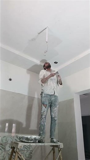 Room Ceiling Makeover | Satisfying Putty Work Video #shortsfeed #shorts #painting