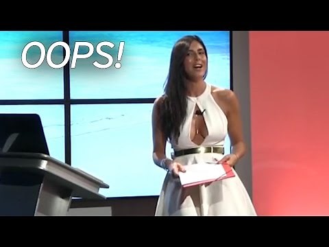 Scandal Barbara Francesca Ovieni-Italian news presenter flashes her underwear!