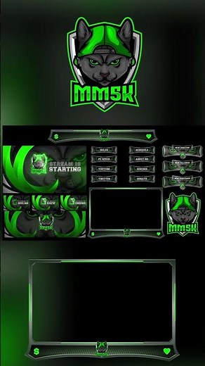 i will design best twitch overlay and logo for your stream(link in bio)