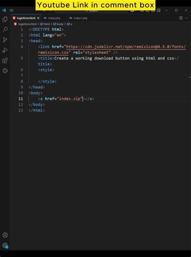 Create a Download Button with HTML and CSS