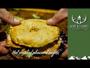 Hot smoked pheasant bagels – recipe – from Bradley Smokers
