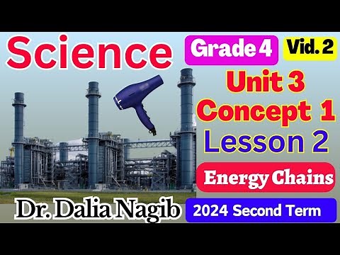 Science Grade 4 ( 2024 ) Unit 3 Concept 1 Lesson 2 Energy Chains ساينس رابعه ابتدائى ترم ثانى