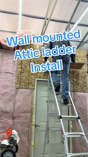 #vevor wall mounted ladder install today. I’ve had toilet roll holders with more detailed instructions.