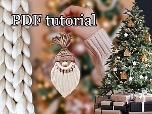 PDF Tutorial of Macrame Santa Gnome, DIY Santa Craft, Christmas Tree Ornament, Gnome Craft, Idea for Present, Crafter Gift, Macrame Pattern - Etsy
