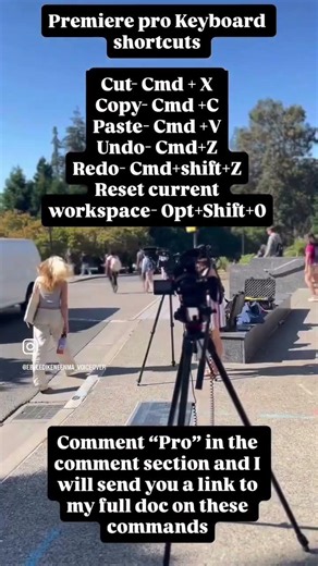 Premiere Pro keyboard shortcuts