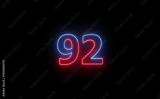 Neon one Minute Digital Timer. 1 Minute Digital Negative Countdown. seconds on black background 60 second countdown timer. 1 minute countdown from 60 seconds to 0 seconds.