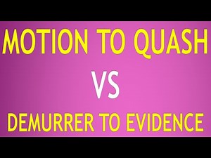 Motion to Quash (Simplehan Lang ang discussion)