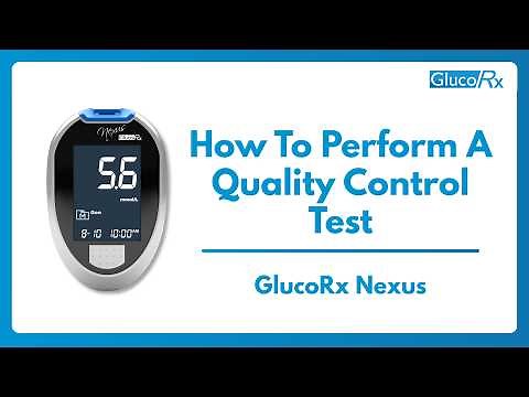 How to perform a Quality Control test on a GlucoRx Nexus meter