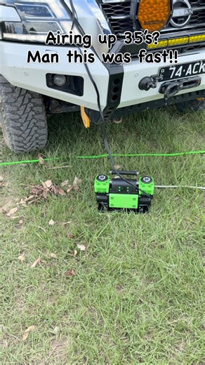 Andy’s Adventures on Instagram: "As my compressor is so slow I was going to drive on low pressures to find a servo to air up. Borrowed his Morrflate which does all 4 balanced together & auto cuts out at desired pressure too!!"