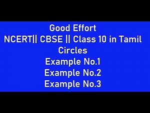 NCERT|| Grade 10||CBSE|| Class 10-Circles || Introduction, Example No.1,2 & 3 in Tamil