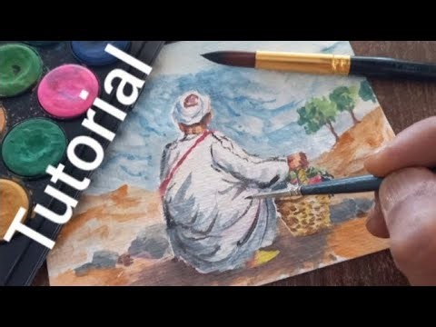 Learn to draw and Paint a Moroccan Man in Watercolors – Simple and Beautiful Steps