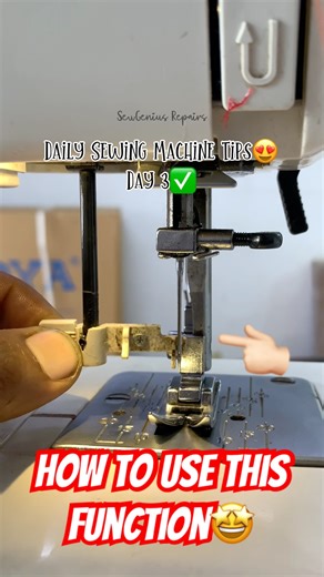 Daily Sewing Machine Tips(Day3) How to Use Auto-Needle threader😍 #sewingmachine #ushajanome #crafts