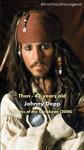 Pirates of the Caribbean | Then & Now #thenandnow #cinemahistory #johnydepp #jacksparrow