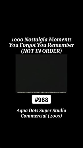 OFFICIAL CAUGHTLIVE ACCOUNT on Instagram: "The Aqua Dots Super Studio Commercial from 2007 showcases the vibrant and imaginative world of Aqua Dots, colorful polka dots that allow kids to create their own unique designs. With a focus on creativity and fun, the commercial highlights various playsets, including castles, trains, and cars, all made possible with these versatile dots. The addition of glow-in-the-dark elements adds an exciting twist, capturing the attention of young creators and spark