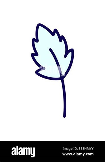 neon light effect animation of simple spring leaf cartoon Stock Video Footage - Alamy