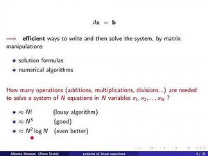 Matrix Algebra Lecture 0. Introduction