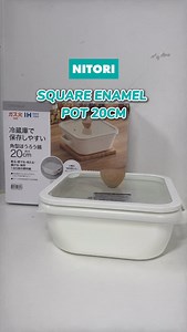 🍳 SQUARE ENAMEL POT 20CM หม้อเคลือบดีไซน์สี่เหลี่ยม ตัวเดียวจบ ทุกครัวต้องมี! ✨ หม้อ 5-in-1 ต้ม • ตุ๋น • ผัด • ทอด • ทำอาหารเตรียมล่วงหน้า ได้ครบจบ ในใบเดียว มาพร้อมฝาแก้ว ฝาเก็บอาหาร ใช้เสร็จแช่ตู้เย็นต่อได้เลย ❄️ 📦 ทรงสี่เหลี่ยม ประหยัดพื้นที่ตู้เย็น 🧼 เคลือบ Enamel ไม่อมกลิ่น ไม่ติดสี 🔥 ใช้ได้กับเตาแก๊ส / เตาแม่เหล็กไฟฟ้า IH / เตาอบ ความจุ 2.9L กำลังดี ใช้ง่ายทุกวัน 💰 ราคา 999 บาท ช้อปได้แล้ววันนี้ที่ NITORI ทุกสาขา #NITORI #NITORIThailand #KitchenItem #EnamelPot #JapaneseQuality | Nitor