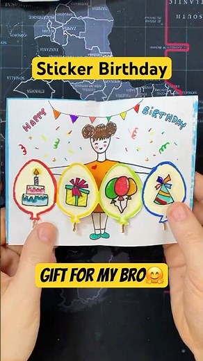 DIY Sticker Gift for my Brother Birthday #cutestickers