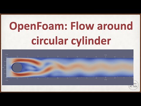 Gmsh & OpenFoam & ParaView to create and visualize the flow around cylinder simulation from scratch