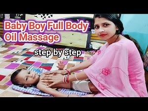 Baby Boy Full Body Oil Massage Video/ How to Baby Oil Massage/ Baby Malish/Rubyvlogs21