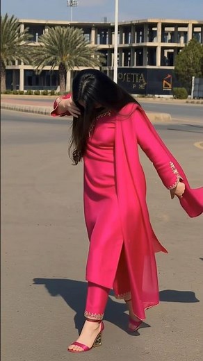 Pink Outfit Elegance 💖 | Stunning Style Walk 😍 #Shorts #Fashion #youtubeshorts #viralvideo