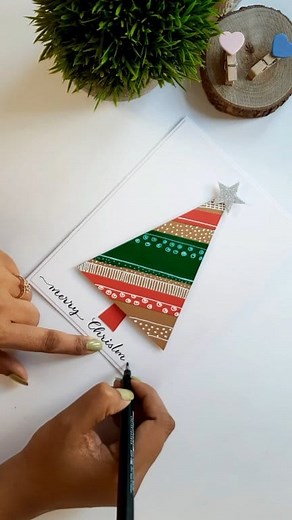 DIY QUICK CHRISTMAS GREETING CARD IDEA 🎊 #Christmas2025 #holidaygifts #christmascards #DIYGifts #happyholidays #handmadegifts #handmadewithlove #diyprojects #diycards #diygiftideas | Handmade cards ideas